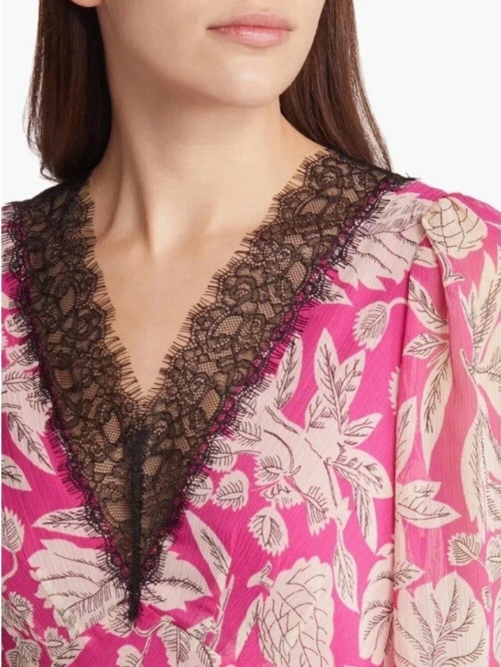 NWT TED BAKER | $325 Izobele Lace Trim Midi Dress - Ted Sz 3 - Picture 6 of 10